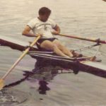 Jim Joy teach from a single shell at the Craftsbury Sculling Center